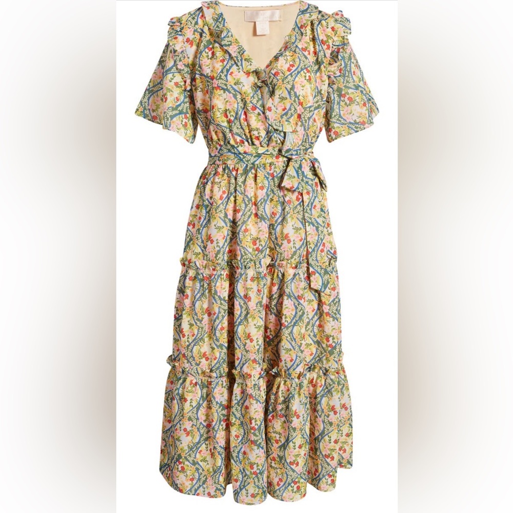 NWT Rachel Parcell floral chiffon wrap dress